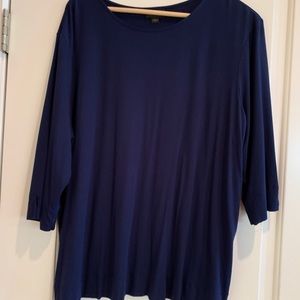 J.Jill Wearever Crew Neck Ballet Sleeve Top - Size XL.